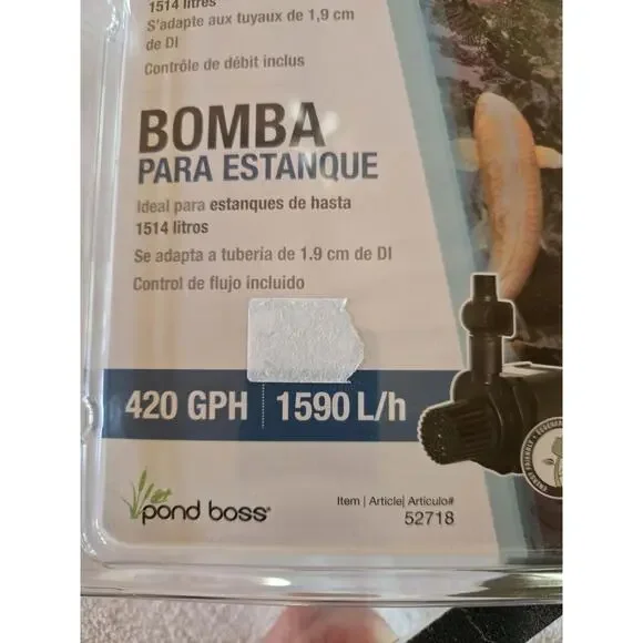 Pond Boss 420 GPH Pond Pump - Picture 2 of 4